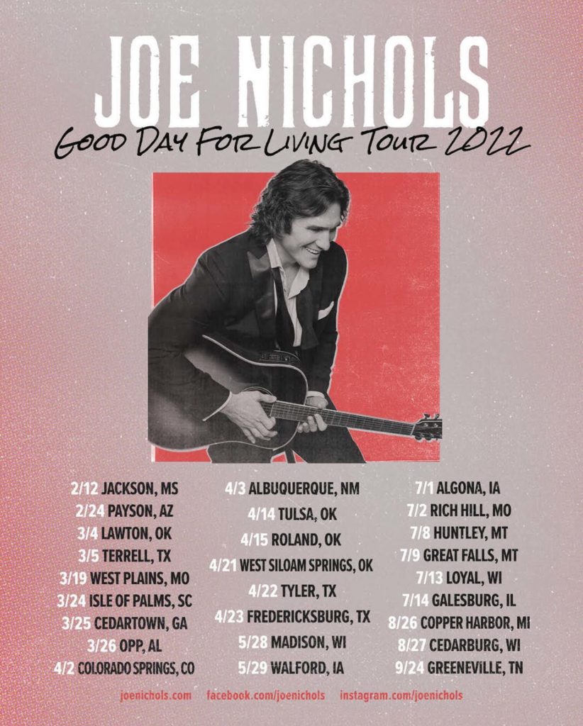 Joe-Nichols Good Day For Living Tour 2022