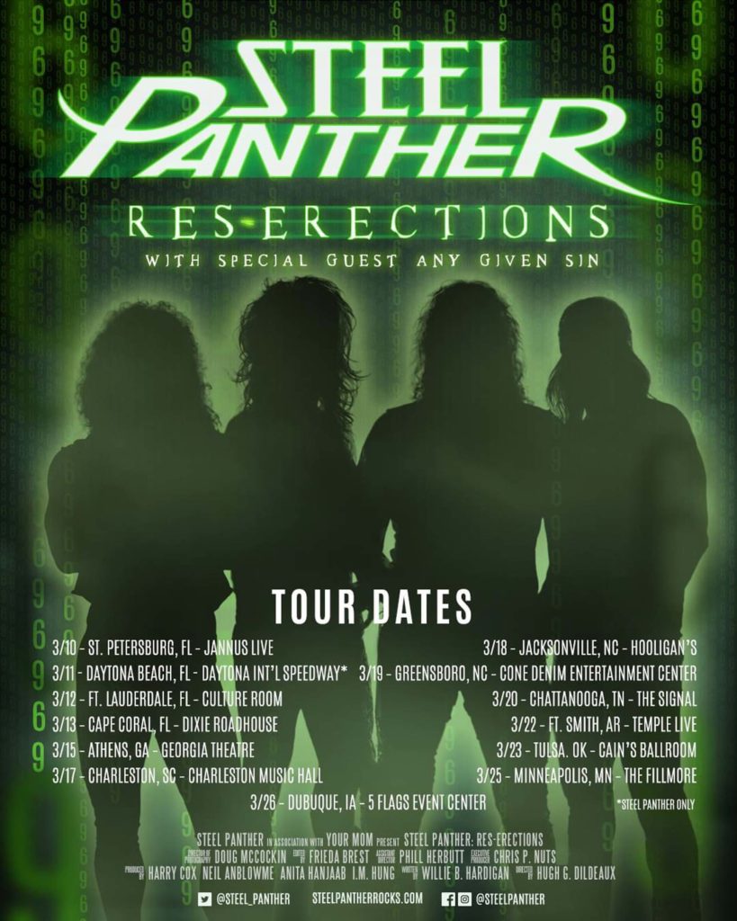 Steel Panther Res-Erection Tour 2022