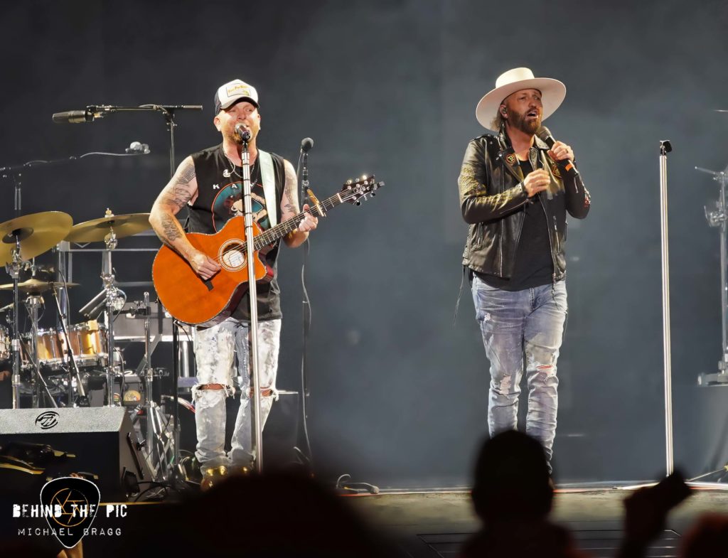 LoCash performed as part of Kane Brown's "Drunk or Dreaming Tour" at Bon Secours Wellness Arena in Greenville, SC