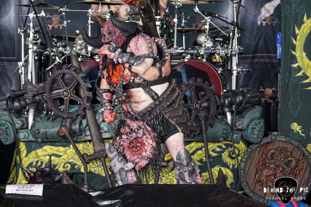 GWAR performed as part of the Psychotherapy Sessions Tour at PNC Music Pavilion in Charlotte North Carolina