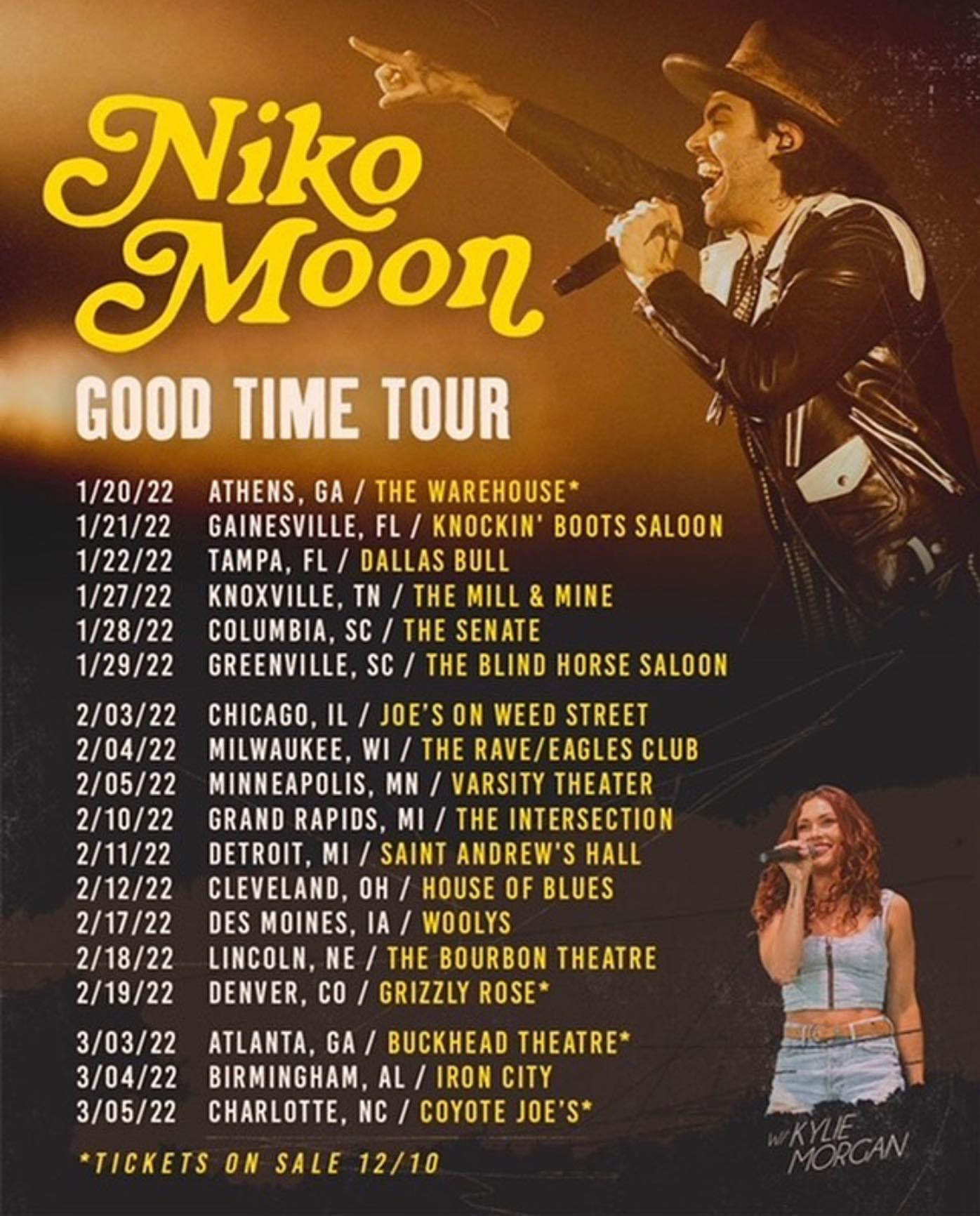 Niko Moon 2022 Good Time Tour Behind The Pic