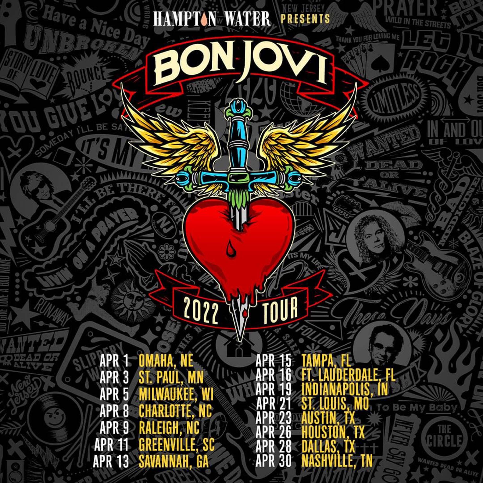 Bon Jovi announce 2022 Tour Dates Behind The Pic