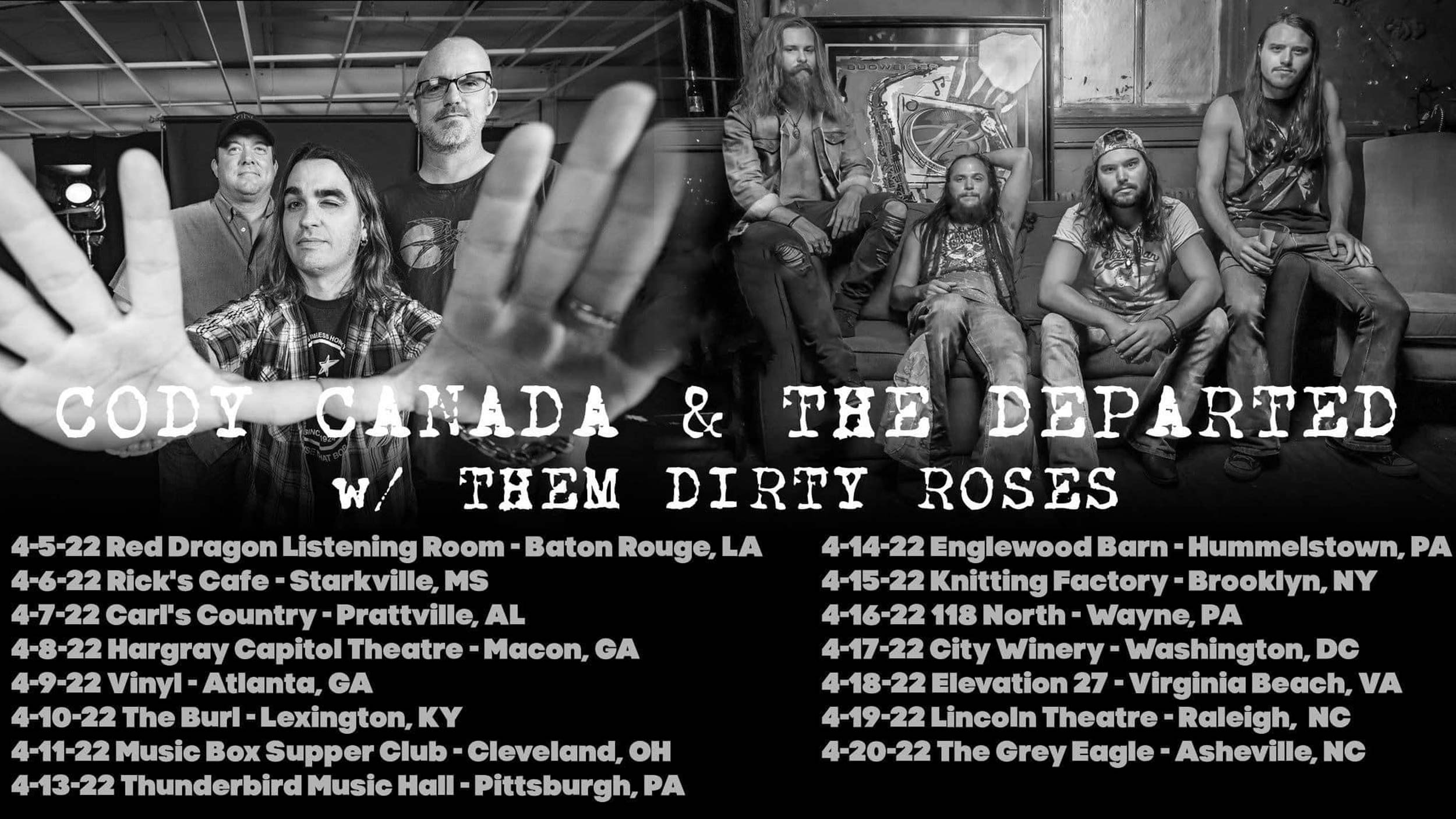 Cody Canada with Them Dirty Roses Tour