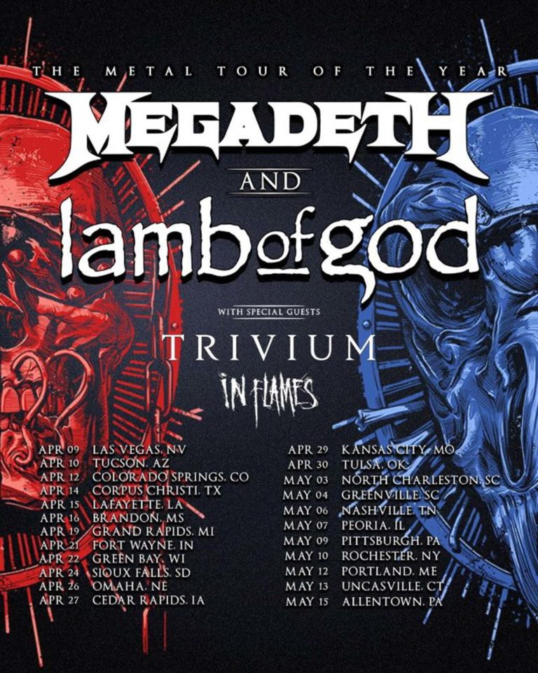 Megadeth Metal Tour of The Year in Greenville South Carolina at the Bon Secours Wellness Arena