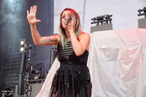 Lacey Sturm and Josh Sturm at CCNB Amphitheatre at Heritage Park in Simpsonville South Carolina