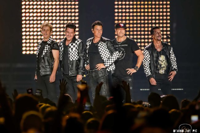 NKOTB performs at Bon Secours Wellness Arena in Greenville, SC as part of the Mixtape Tour 2022