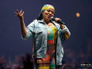 Salt N Pepa performs at Bon Secours Wellness Arena in Greenville, SC as part of the Mixtape Tour 2022
