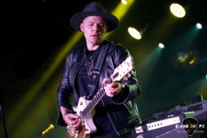 Eric Johanson of New Orleans performs at the Salvage Station in Asheville, NC