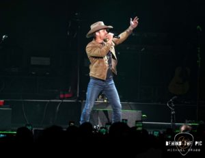 Dustin Lynch performed as part of Kane Brown's "Drunk or Dreaming Tour" at Bon Secours Wellness Arena in Greenville, SC