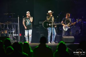 LoCash performed as part of Kane Brown's "Drunk or Dreaming Tour" at Bon Secours Wellness Arena in Greenville, SC