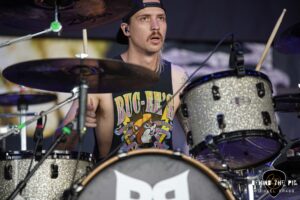 Butcher Babies performed as part of the Psychotherapy Sessions Tour at PNC Music Pavilion in Charlotte North Carolina