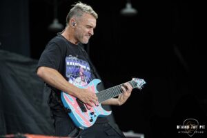 Butcher Babies performed as part of the Psychotherapy Sessions Tour at PNC Music Pavilion in Charlotte North Carolina