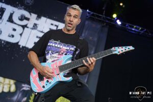 Butcher Babies performed as part of the Psychotherapy Sessions Tour at PNC Music Pavilion in Charlotte North Carolina