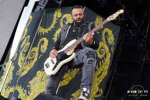 Butcher Babies performed as part of the Psychotherapy Sessions Tour at PNC Music Pavilion in Charlotte North Carolina