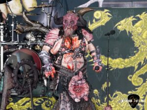 GWAR performed as part of the Psychotherapy Sessions Tour at PNC Music Pavilion in Charlotte North Carolina