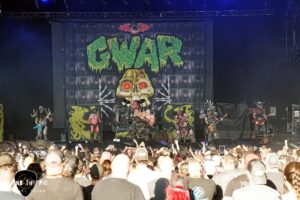 GWAR performed as part of the Psychotherapy Sessions Tour at PNC Music Pavilion in Charlotte North Carolina