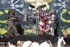 GWAR performed as part of the Psychotherapy Sessions Tour at PNC Music Pavilion in Charlotte North Carolina