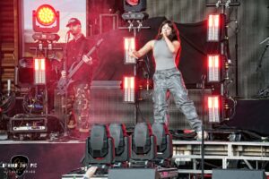 Spiritbox opened for Shinedown and Papa Roach at CCNB Amphitheatre in Simpsonville, SC as part of The Revolutions Live Tour